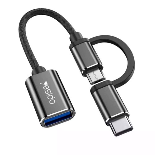 تبدیل OTG تایپ سی / میکرو یو اس بی یسیدو GS02